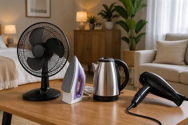 Ventilador, plancha, hervidor eléctrico y secadora de cabello, premios pequeños de los sorteos.
